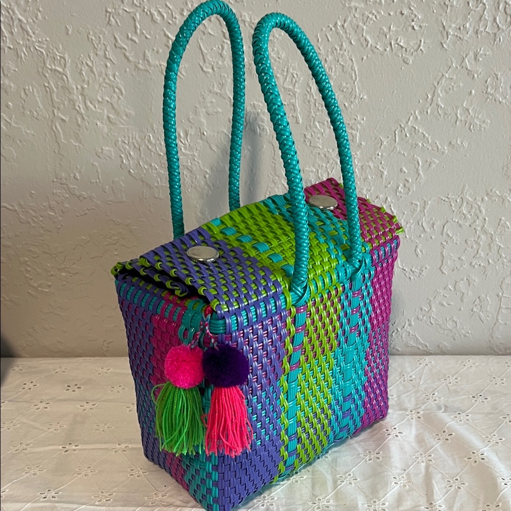 Source Unknown Multicolor Woven Tote - image 1